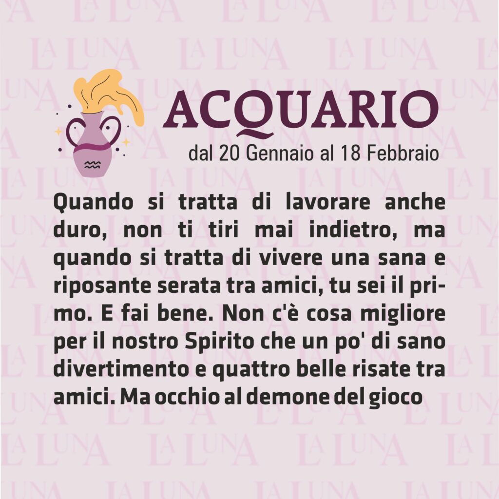 Oroscopo della della settimana dal 14/11 al 20/11 - Acquario 